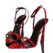 Black Rhinestone High Heels With Thin Heel, 2025 Spring New Patent Leather Sexy Open-Toe Cross-Strap Roman Sandals For_vogvips.com