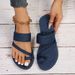 2025 Spring/Summer New Large Denim With Stylish And Comfortable Toe Set, Flat Heel Women's Cool Slippers_vogvips.com