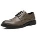 Euro Step 2025 New Large Size Breathable Youth British Brogue Business Height Increasing Wedding Men's Leather Shoes_vogvips.com