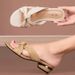 Pair With Dress Thick One-Strap Sandals For Women Outdoor 2025 Summer Fashion Fairy Style Versatile Open-Toe Low Heel_vogvips.com