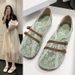 National Style Simple Mesh Hollow Retro Single Shoes Women's Soft Sole Comfortable Pregnant Women's Mother Shoes One Pedal Doudou Shoes_vogvips.com