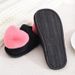 Autumn Winter New Big Heart Women's Warm Non-Slip Thick Sole Indoor Fashion Cute Fabric Cotton Slippers_vogvips.com