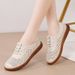 New Hollow Comfortable Soft Sole Non-slip Mother Shoes Flat Doudou Shoes_vogvips.com