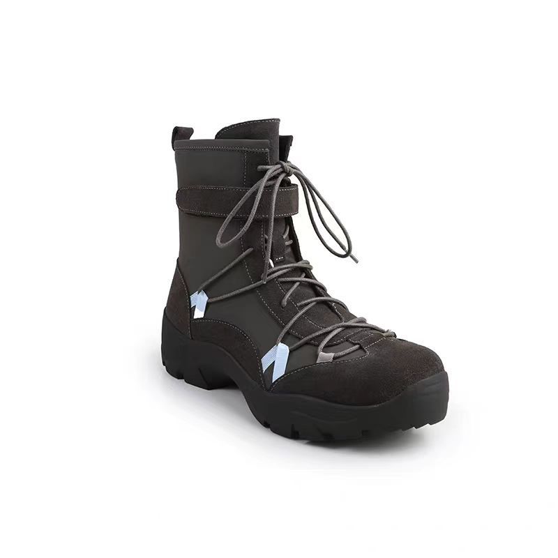 Platform Sole Retro Short For Women Autumn Winter New Fashion Versatile High-Value Lace-Up Slimming Martin Boots_vogvips.com