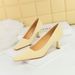 6183-5 Style Women's With Thin High Heels, Shallow Mouth, Small Square Toe, Simple Fit, Appearing Slim In Spring And_vogvips.com