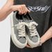 ShoeVault AFANTING Thick-Soled Casual Four Seasons New Round-Toe Niche Design Sneakers Men Versatile Canvas Shoes Bread_vogvips.com