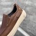 ShoeVault Top Layer Cowhide Casual Wide Version Slip-On Height Increasing Thick Sole Lightweight Online Comfortable Men's Shoes_vogvips.com