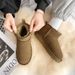 【 Cut size 】 New genuine leather snow boots for women, with thickened non slip cotton shoes that are warm, fashionable,_vogvips.com