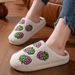 2025 Fluffy Women, Home Couple Silent Non-Slip Warm Soft Sole Flower Cotton Slippers For Men Outdoor Wear_vogvips.com