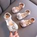 Girls Small And Large Children Baotou Rhinestone Princess Dance Shoes Show Shoes Single Shoes Butterfly Pearl_vogvips.com