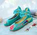 Xiuhe Clothing Paired With Embroidered Fabric Wedding Shallow Mouth Low Heels, Spring And Autumn Women's Single Shoes,_vogvips.com