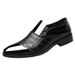 Dress leather shoes men's feet lazy shoes patent leather shine professional work shoes leather shoes men's shoes_vogvips.com