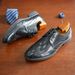 Euro Step Brogue Carved Top Layer Cowhide Business British Style Wedding Casual Men's Leather Shoes Comfortable For Work_vogvips.com