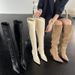 Spicy Girl Wide 2025 New Large Tube Women's Pointed Toe Thin Heel Slimming Slouch Plus Size Over-the-Knee Long Boots_vogvips.com