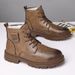 European Warm Series New Casual With Cotton Lining, Warm Martin Trendy Versatile Work Boots, Men's Shoes_vogvips.com