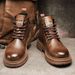 British Martin Autumn Thick-Soled Men's Work High-Top Workwear Shoes Non-Slip Casual Leather Boots_vogvips.com