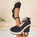 Women's Color Block Wedge Heel Shoes Summer Style Plus Size Shallow Mouth European American Platform Shoes Size 43_vogvips.com