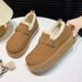 Thick-Soled Winter Fleece-Lined Warm Cotton 2025 New Snow Boots Short Low-Cut Furry Shoes For Women_vogvips.com