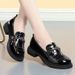 2025 Autumn British Style Shiny Loafers New Fashion Rhinestone Soft Sole Shallow Low-Heel Leather Shoes_vogvips.com