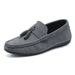 New trend men's shoes a slip-on casual leather shoes fringed soft-soled shoes for men_vogvips.com