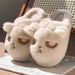Funny Puppy Cotton Men Women Couples Non-Slip Home Indoor Warm Cute Thickened Plush Slippers For Autumn And Winter_vogvips.com