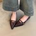 French Retro Camellia Thick Heel Single Shoes Women's Pointed Versatile Temperament Shallow Mouth Mary Jane Shoes_vogvips.com