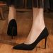 9888H Suede Stiletto Sexy High Heels Professional Commuting Women's Elegant Versatile French Dress Shoes_vogvips.com