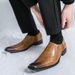 Men's Slip-On Pointed Toe Loafers - British Style Two-Tone Casual Shoes For Work & Formal Occasions_vogvips.com
