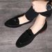 Men's Casual Shoes With Bowknot Genuine Suede Leather Trendy Party Wedding Loafers Flats Mens Driving Moccasins EUR Sizes 38-48_vogvips.com