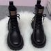 Martin For Women Trendy British Style Thick Sole Versatile 2024 New Winter Fleece-Lined Short Spring Autumn Single Boots_vogvips.com
