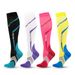 New men's and women's sports pressure socks multi-color outdoor running high tube compression socks_vogvips.com