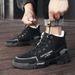 European Warm Series Cotton Winter High-top Martin Yellow Horn Work Large Size Mid-top Fashion Men's Boots Trendy Shoes_vogvips.com