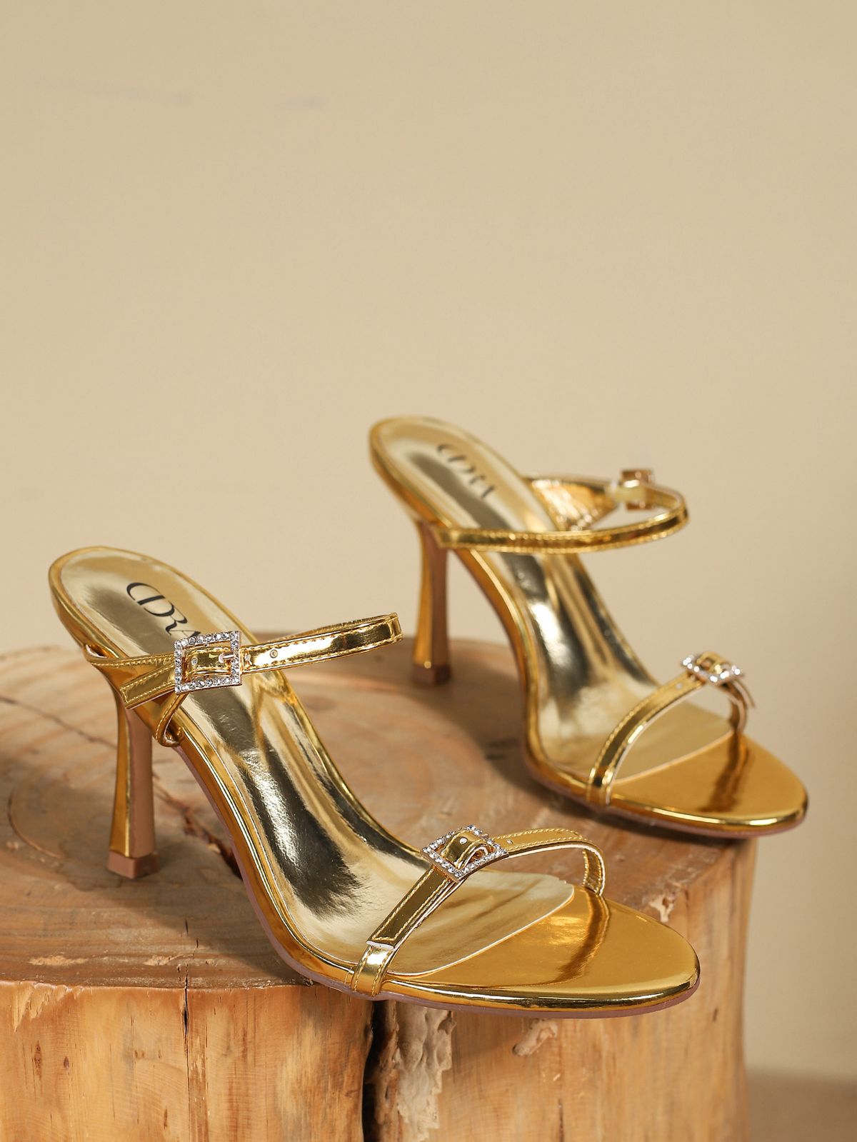 New Simple Slimming Slim Open Toe One Line Buckle Heels Women S Summer Sandals_vogvips.com