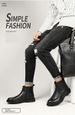 Men's Head Layer Casual Men's Leather Boots Side Zipper Martin Boots Low Heel Leather Boots Men's Shoes Origin_vogvips.com