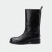 HOWUS Women's Martin 2023 New Ins Genuine Leather Flat Slip-On Korean Low Heel Ankle Boots_vogvips.com