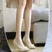 Adult Ceremony Ultra-Sexy Stiletto Heel Wedding Satin Pearl Pointed Toe Bridal Shoes Bridesmaid Formal High Heels_vogvips.com