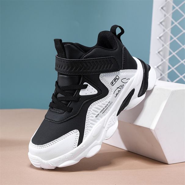 Boys' Sneakers New Leather Top Waterproof Big Boys' Basketball Shoes_vogvips.com