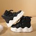 Women's Shoes Winter Plus Velvet White Shoes New Version Ins Female Students Thick Bottom Heightened Sports Shoes Casual M118_vogvips.com