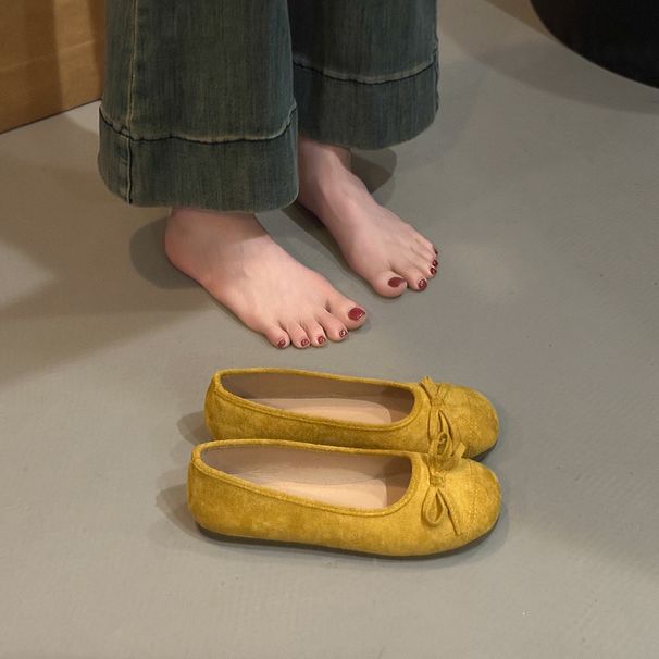 Gentle Ballet Ladyshoes Flat Shoes French Candy Soft Sole Silver New Chinese Red Single Shoes Autumn Small Fragrant Wind Women's Shoes_vogvips.com