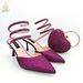 Pointy high heels sexy style women's shoe bag set heart-shaped small exquisite handbag_vogvips.com