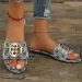 2026 New Flat Bottomed Embroidered Metal Buckle Slippers For Women's Outdoor Wear Lightweight Beach Sandals_vogvips.com