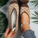 2025 Summer New Soft Comfortable One Step Stepping Large Women's Casual Single Shoe Round Head Flat Bottom Shallow Mouth_vogvips.com