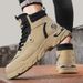 European Warm Series Autumn Winter Leather Fahion New Round Toe Height-Increaing Lace-Up Outdoor Sport Motorcycle Yellow Martin Men'_vogvips.com