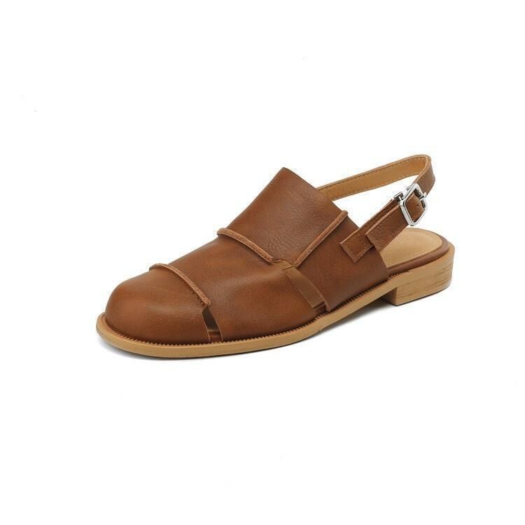 Women's Shoes Timeless New Style Closed Toe Sandals For Women, Perfect For Summer Wear, Featuring A Sophisticated Soft Sole And Retro Roman Design._vogvips.com