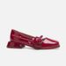 Rose Square Toe Mary Jane Shoes Retro Patent Leather One Strap Thick Heel Flat Shoes Women's Medium Heel Small Leather Shoes_vogvips.com