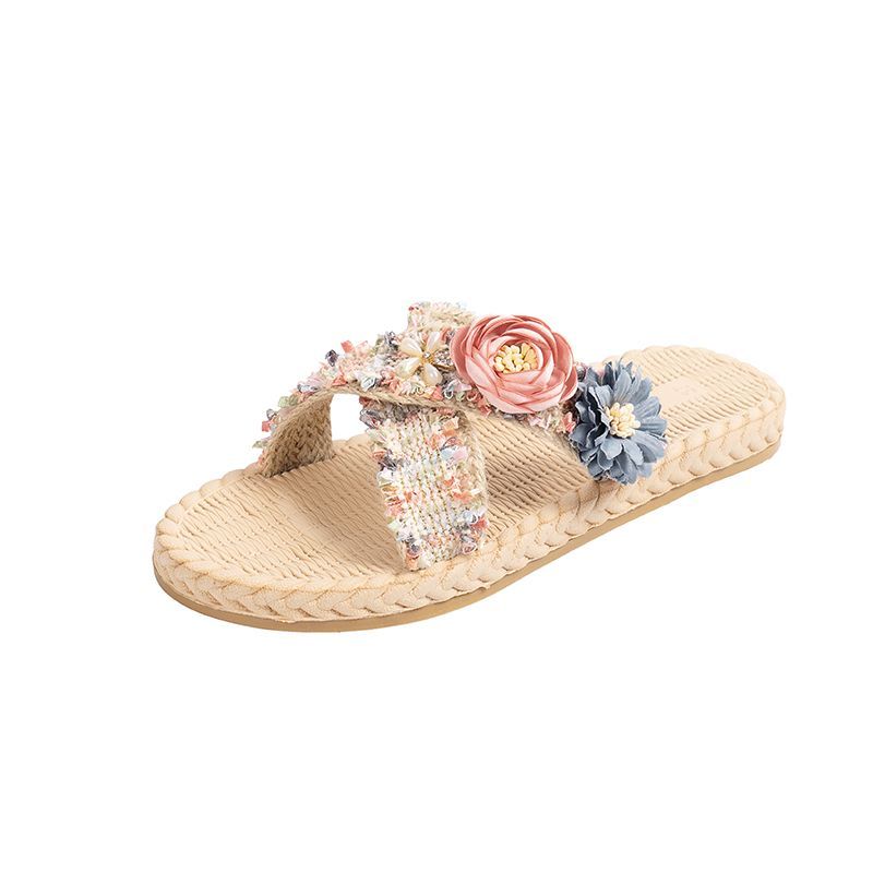 35-43 Size Slippers, Summer Outerwear, Fashionable Flowers, Internet Celebrity Fairy Women's 41 Beach Shoes, Sandals, 42_vogvips.com