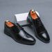 Men's Size 46 New Fashionable Men's Business Dress Korean Version Trendy Carved Leather Shoes_vogvips.com