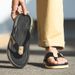 Men’s Summer Slip-resistant Chevron Flip-flops For Home, Bathroom, Showering, Wearable, Durable, Soft Sole, Trendy, Cool Sandals_vogvips.com