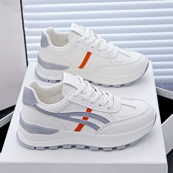 Summer Women's Shoes: Breathable White Sneakers For Women, Versatile Korean Thick-Soled Height-Increasing Sports Shoes,_vogvips.com