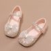 Girls' Princess 2024 Spring And New Children's Leather Autumn Baby Crystal Shiny Rhinestone Single Shoes_vogvips.com